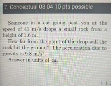 7. Conceptual 03 04 10 pts possible Someone in a car going past you at the speed of-example-1