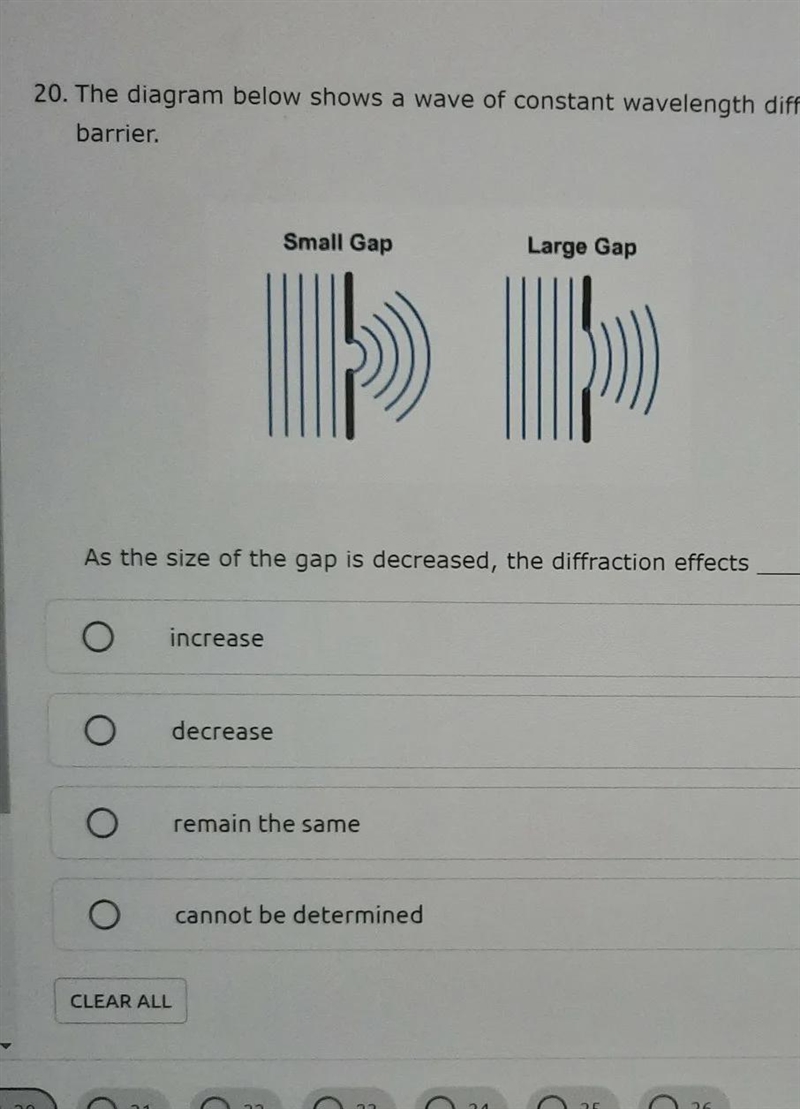 The diagram below shows away with constant wave length diffracts as it passes through-example-1