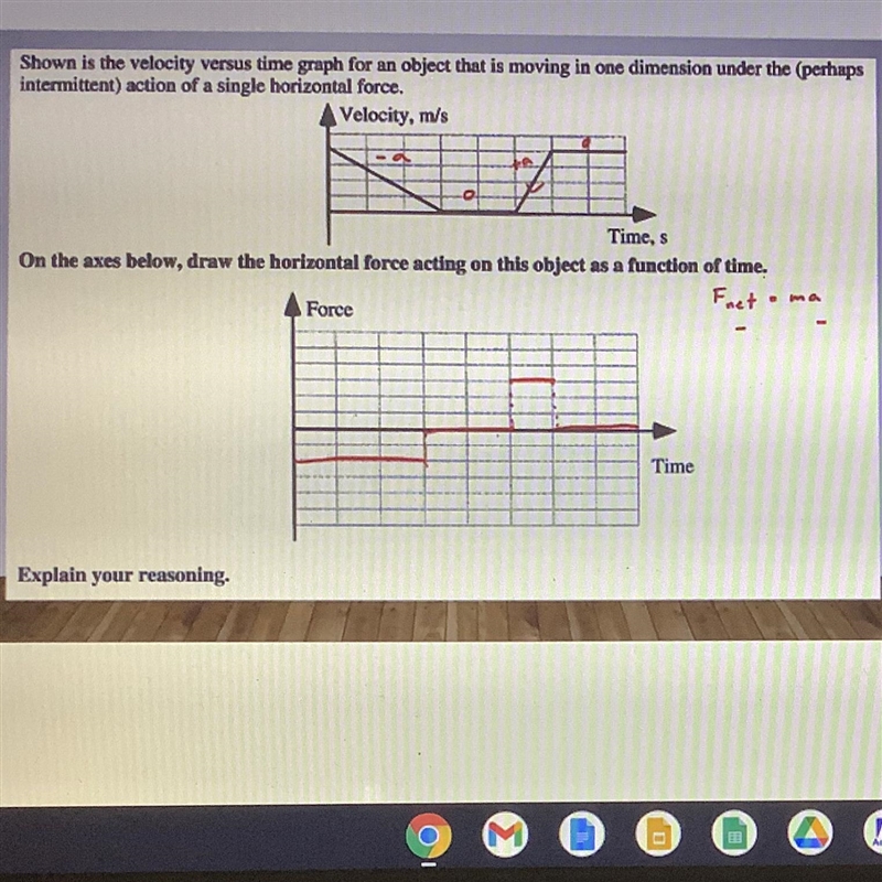 Consider the direction of the net force in the problem. Which of the following is-example-1