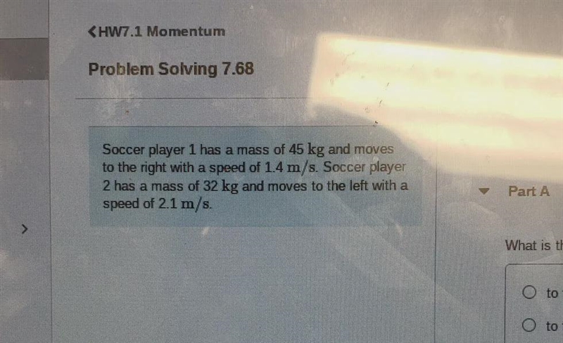 2.) what is the magnitude of the total momentum of the two players l-example-1