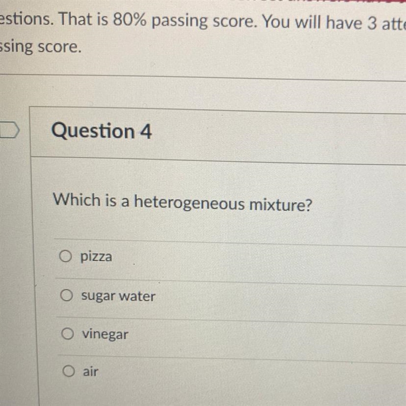 Please help!!! Which is a heterogeneous mixture?-example-1