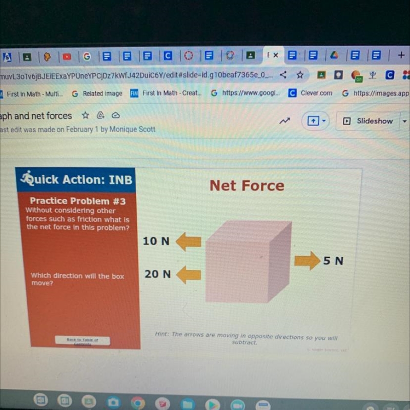 Which direction will the box move?-example-1