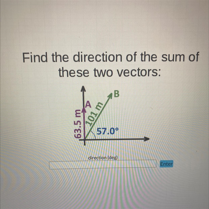 Find the direction of the dune of these two vectors-example-1