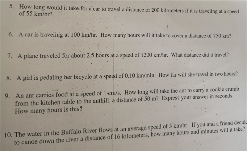 5. How long would it take for a car to travel a distance of 200 kilometers if it is-example-1