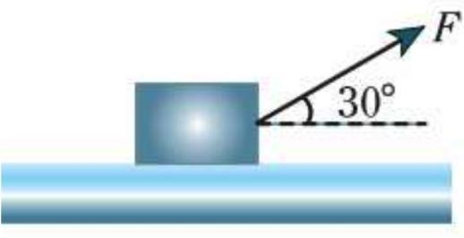 Determine the value of the force exerted by the surface (normal force) on a 8kg block-example-1