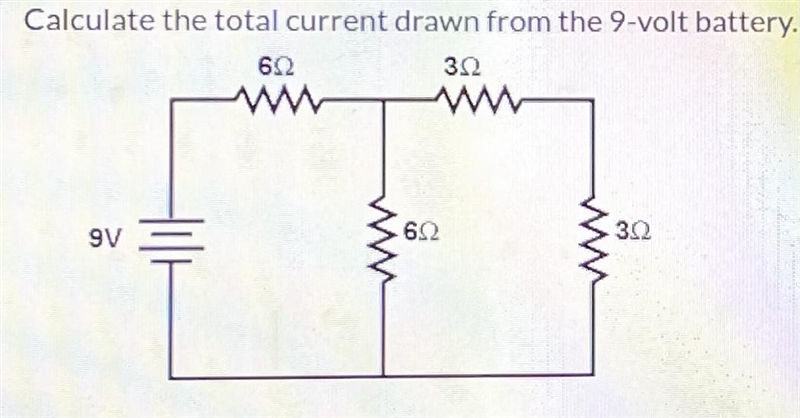 HELP PLS !!! Calculate the total current drawn from the 9-volt battery-example-1