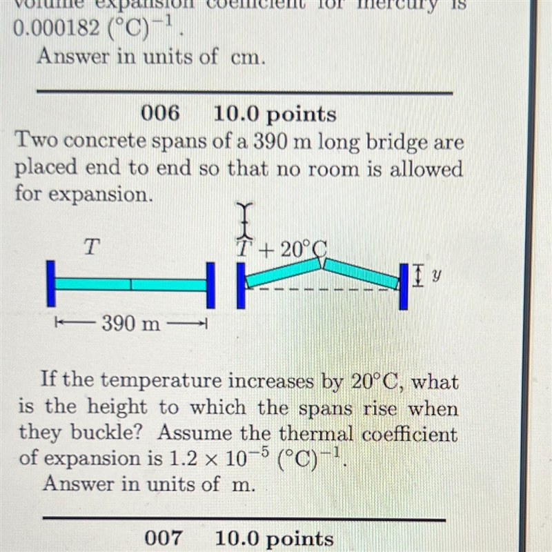 What is the height to which the spans rise when they buckle-example-1