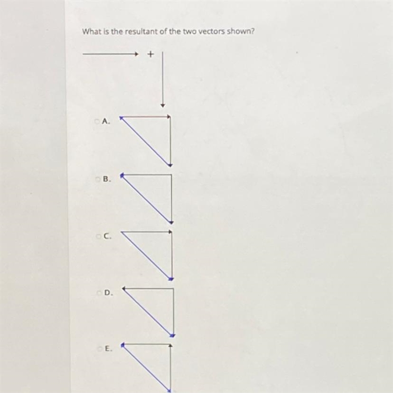 What is the resultant of the two vectors shown?-example-1