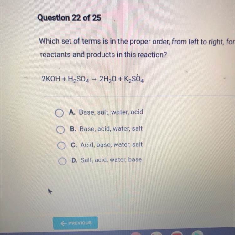 Which set of terms is in the proper order, from left to right, for labeling the reactants-example-1