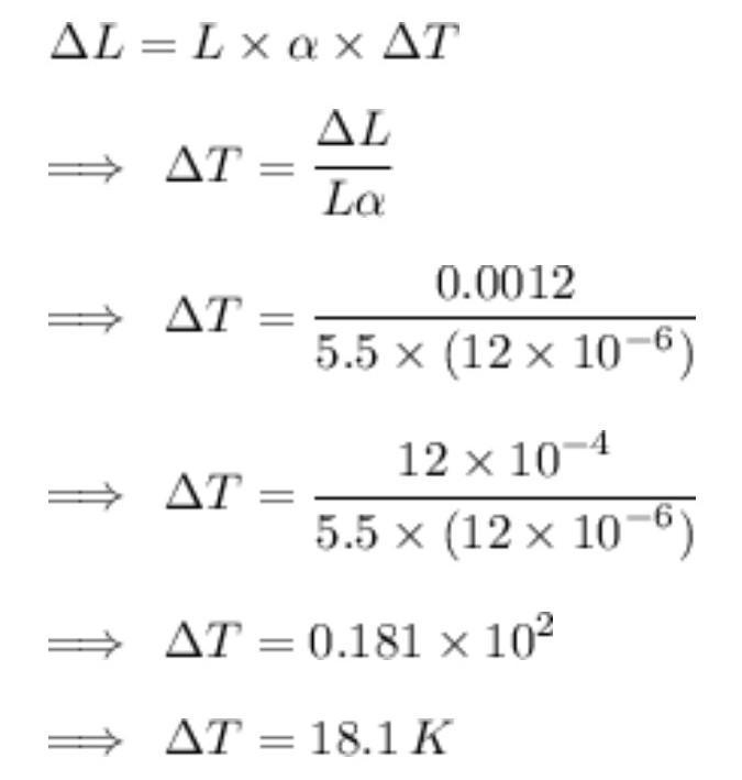 What temperature change is required to change the length of a 5.5-m steel beam by-example-1