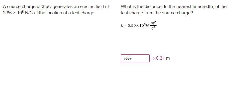 A source charge of 3 µc generates an electric field of 2.86 × 105 n/c at the location-example-1