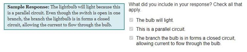 Use the circuit diagram to decide if the lightbulb will light. Justify your answer-example-2