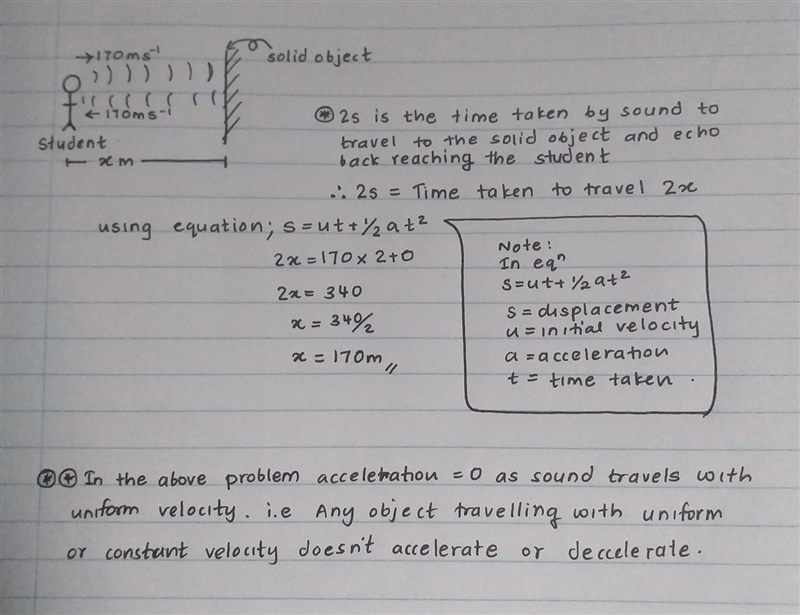 38.A student heard the echo of his voice from a nearby solid object after 2se. How-example-1