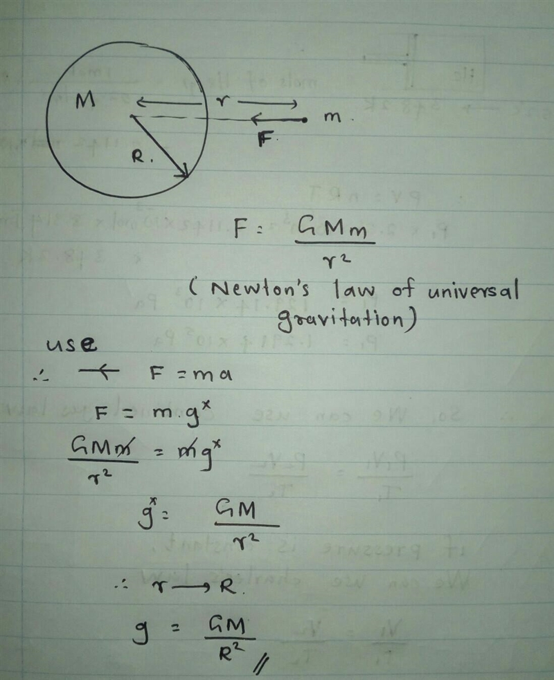 Assuming the earth is a uniform sphere of mass M and radius R, show that the acceleration-example-1