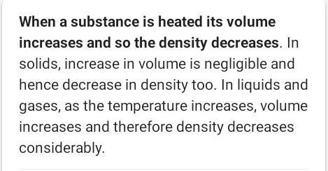 How density of substance change with change in temperature?-example-1