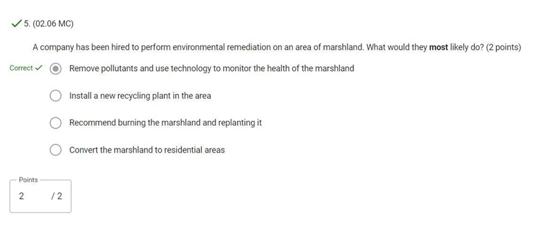 A company has been hired to perform environmental remediation on an area of marshland-example-1