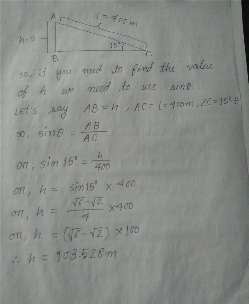 Find the Height *must show work*-example-1