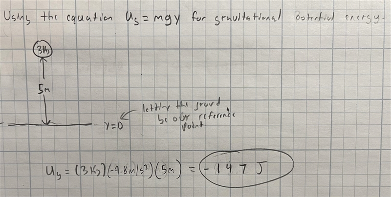 What is the potential energy of a 3 kg object raised to a height of 5 m?-example-1