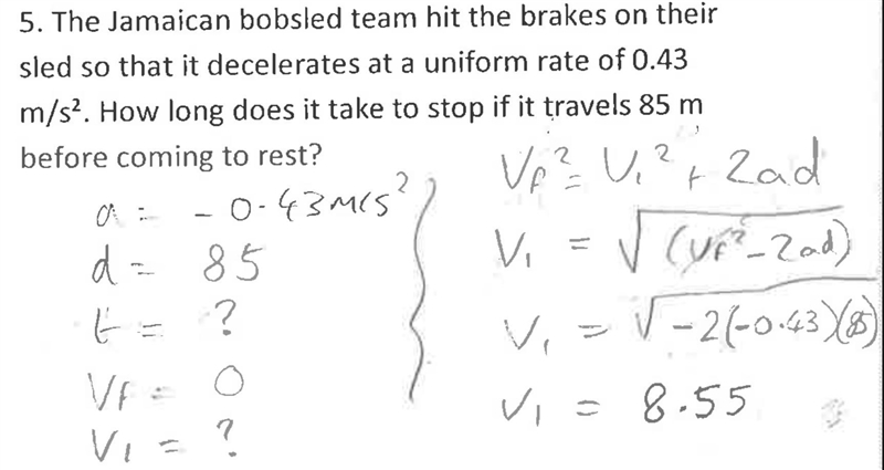 The Jamaican bobsled team hit the brakes on their sled so that it decelerates at a-example-1