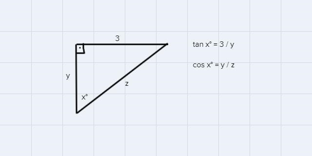 Look at the figure:An image of a right triangle is shown with an angle labeled x.If-example-1