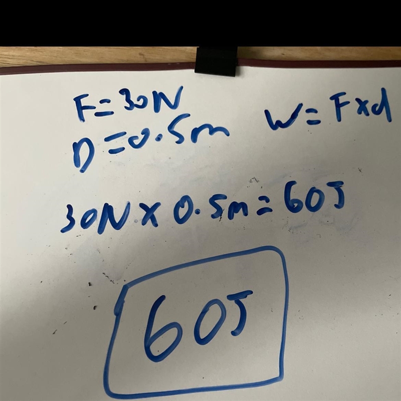 Pravat exerts a force of 30 n to lift a bag of groceries 0.5 m. how much work did-example-1