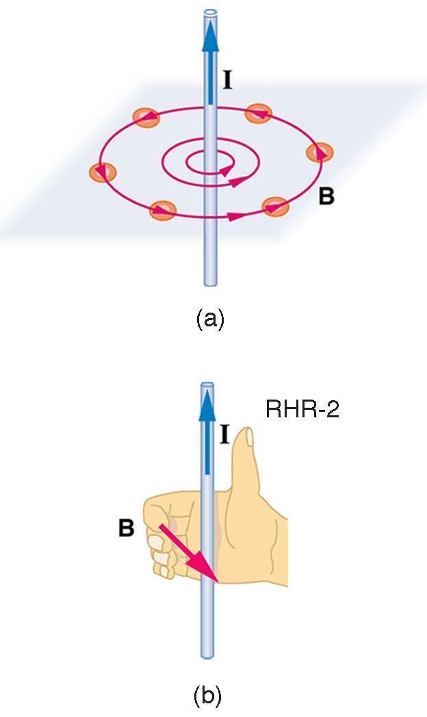 The Magnetic Field in a current carrying wire comes due to flow of electricity . But-example-1