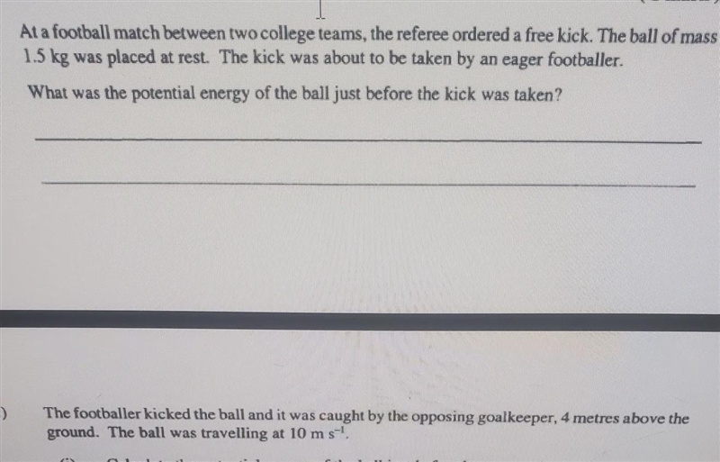 After the ball was caught, what was the Kinetic energy ?What was the kinetic energy-example-1