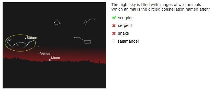 A group of stars connected by lines is circled and labeled Saturn. The night sky is-example-1