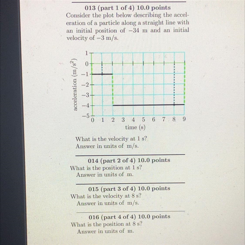 Best answer gets 100 points. What is the position at 8 seconds? Please help. Diagram-example-1