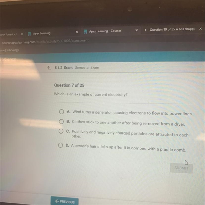 Which is an example of current electricity-example-1