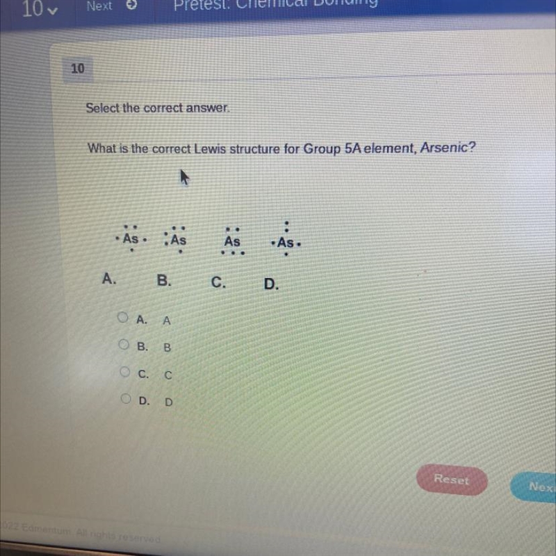 What IS the correct Lewis structure for Group 5A element, Arsenic?-example-1