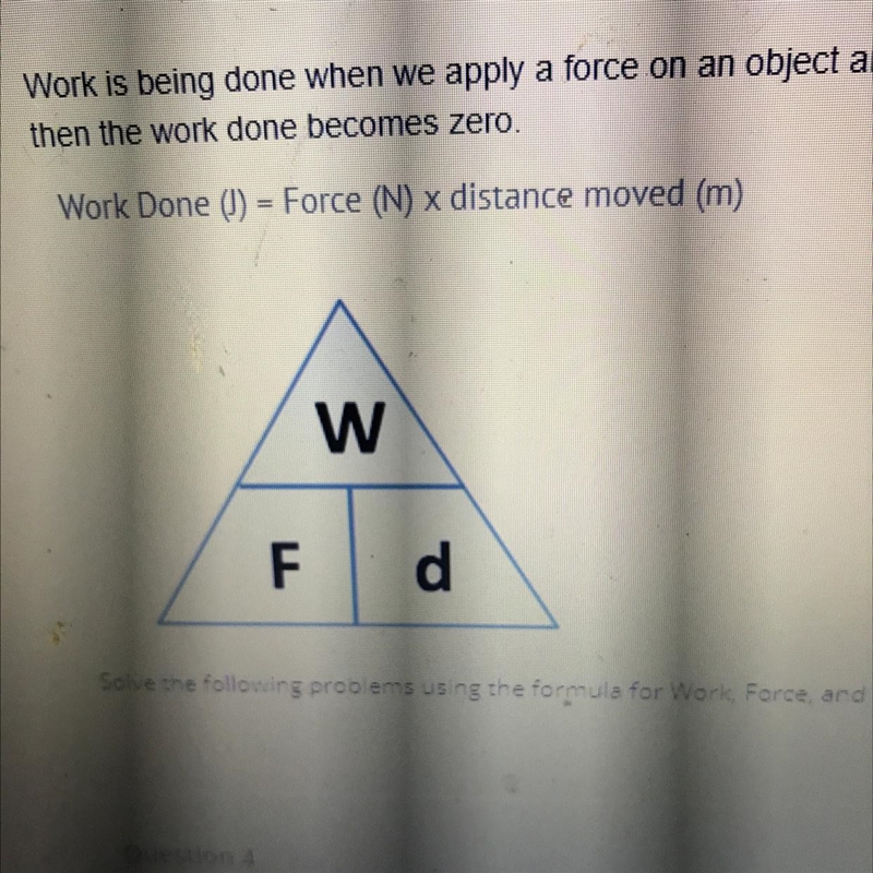 Use the above formula to calculte work done. Calculate the amount of work done by-example-1