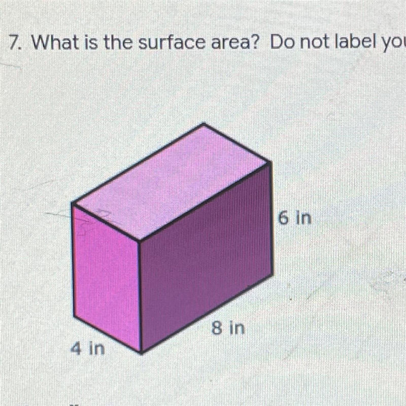 What is the surface area for a rectangular prism with the height of 6 inches, width-example-1