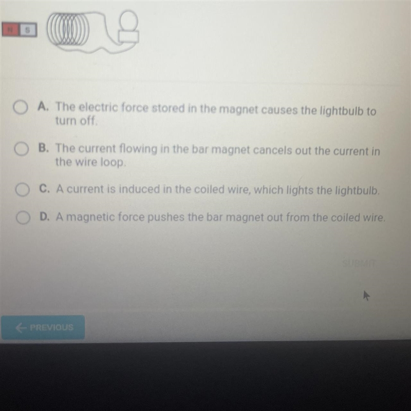 What happens if you move a bar magnet back and forth along the axis of the coiled-example-1