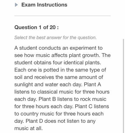 75 POINTS!! In the experiment described in the scenario, which group represents the-example-1