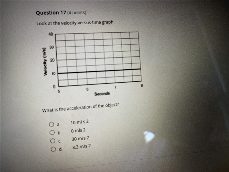 What is the acceleration of the object?-example-1