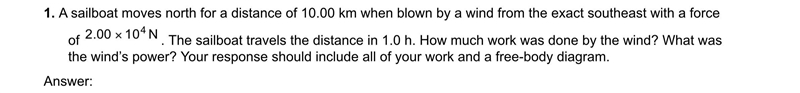 A sailboat moves north for a distance of 10.00 km when blown by a wind from the exact-example-1