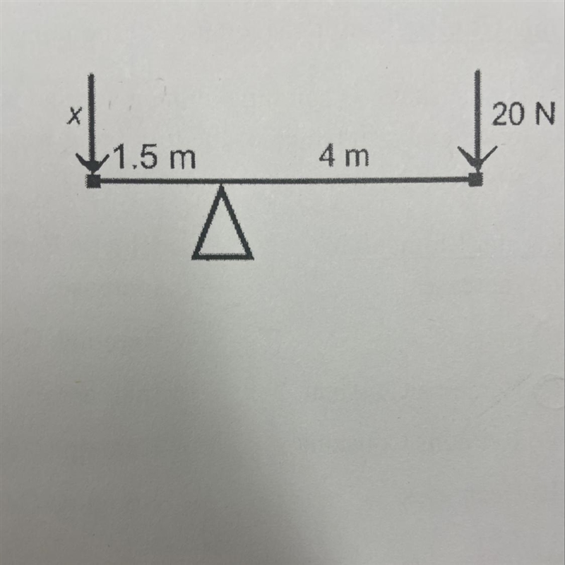 A massless rod is balanced on a pivot as shown below. If the rod is in static equilibrium-example-1