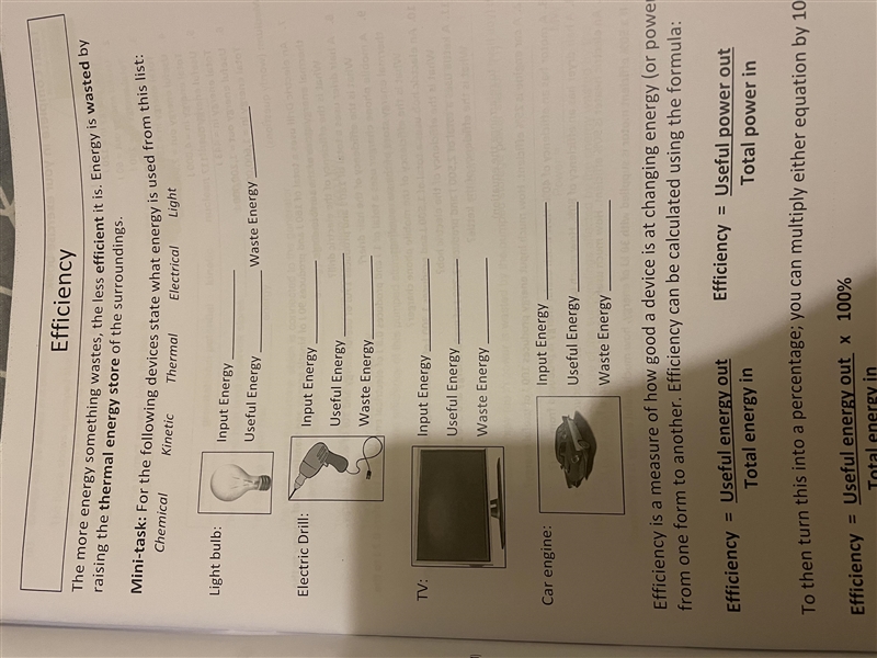 Efficiency, fill in the blanks-example-1