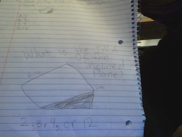 What is the IMA of the inclined plane.-example-1