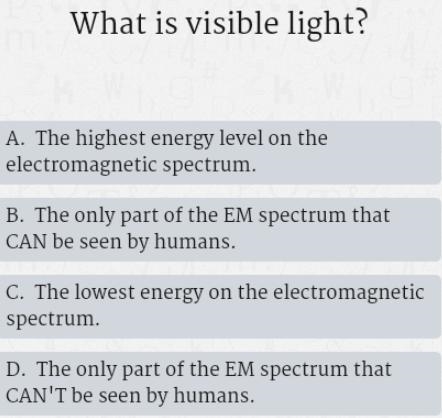 What is visible light?-example-1