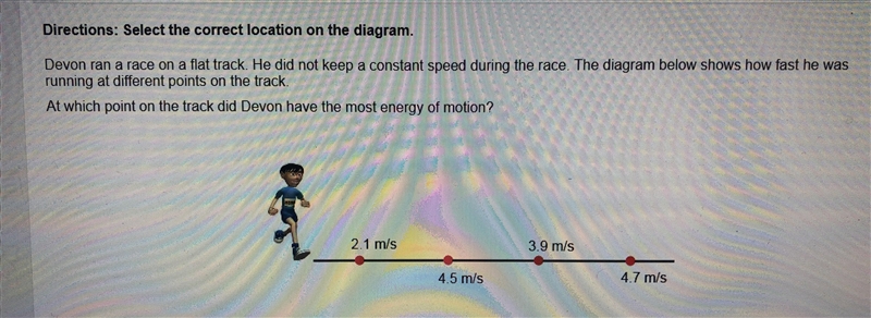 PLS help me with this its due soon!! Devon ran a race on a flat track. He did not-example-1