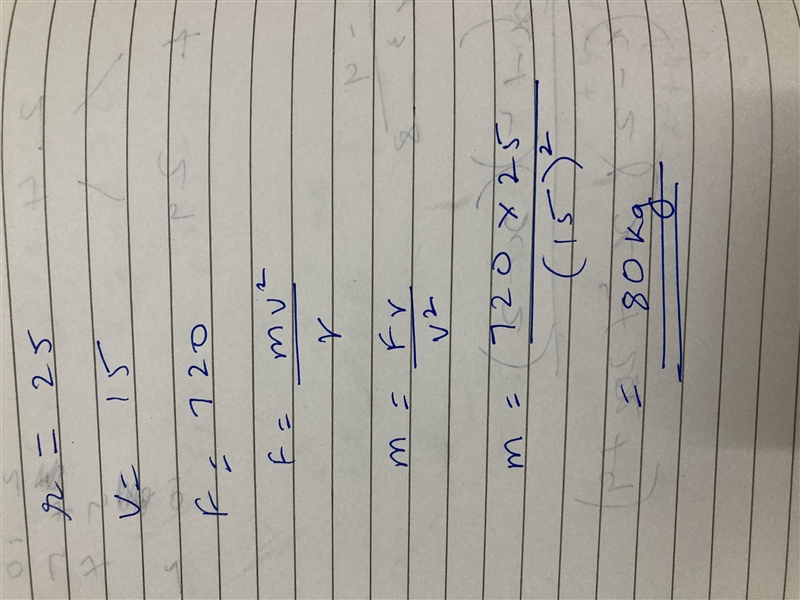 A speed skater goes around a turn with a 25 m radius. The skater has a velocity of-example-1