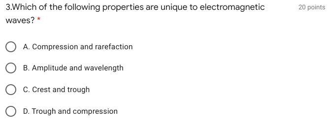 Which of the following properties are unique to electromagnetic waves?-example-1