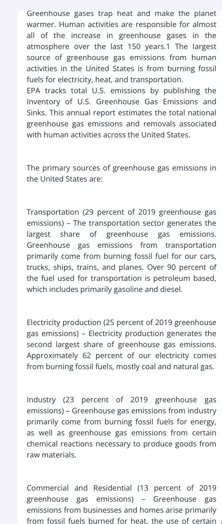 According to the passage, carbon dioxide is the most abundant greenhouse gas on Earth-example-3