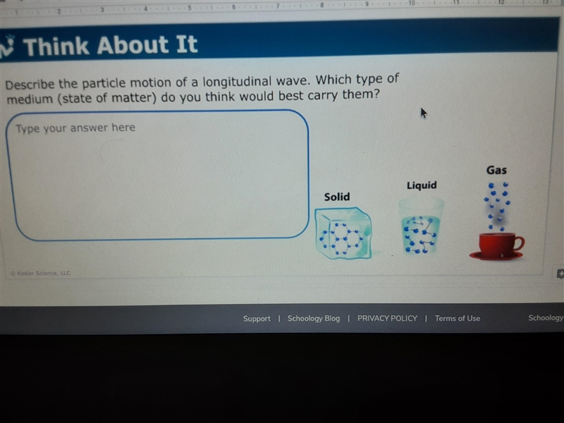 Describe the particle motion of longitudinal wave. Which type of medium (state of-example-1