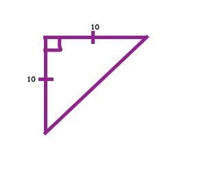 Select the correct answer. what is the value of x in the triangle? an isosceles right-example-1