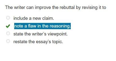 The writer can improve the rebuttal by revising it to-example-1