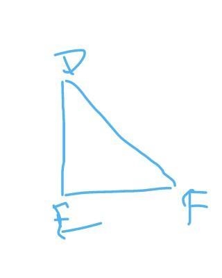 In triangle ABC, the measure of ∠B is 90°, BC=16, and AC=20. Triangle DEF is similar-example-2