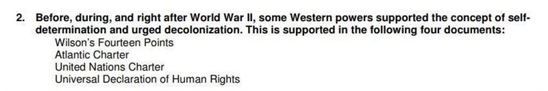 One twentieth century document that supported the concept of self-determination was-example-1